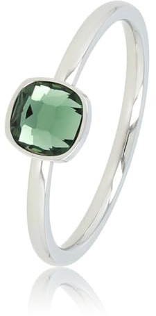 My Bendel Stylischer Ringe Für Damen | Glasstein in Schwarz, Grün, Blau, Dunkelpink, Quarz Bleibt in Silber & Gold | Schön Und Verfärbt Nicht | Mit Luxuriöser Schmuck Geschenkverpackung