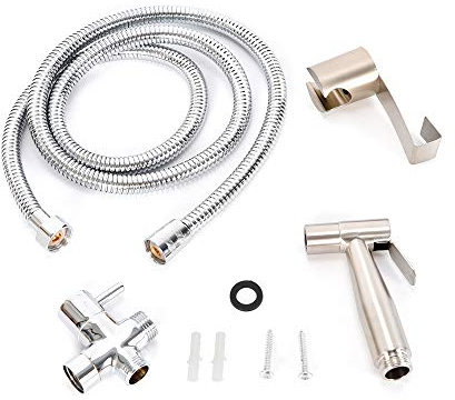 Waschbeckenbrause-Set, Handbrause Dusche mit Schlauch Adapter Brausehalter Bidet Handbrause mit Brauseschlauch