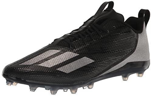 Adidas Men's Adizero Spark Football Shoe, Black/Night Metallic/Black, 12