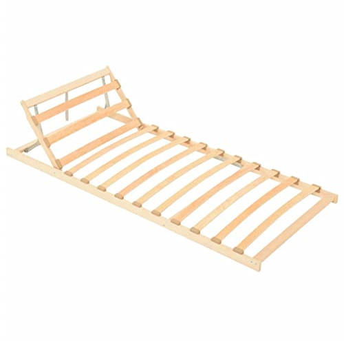 vidaXL Lattenrost mit 13 Latten Verstellbares Kopfteil Rolllattenrost Rollrost Holzlatten Bettrost Lattenrahmen Holzlattenrost 70x200cm
