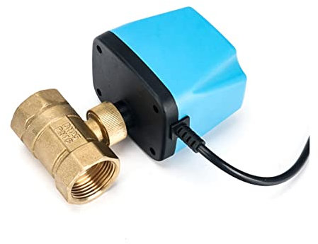 Kugelhahn, Kugelhahn-Absperrventil, 1/2 3/4 1 2 Normal geschlossener motorisierter Kugelhahn 220 V 12 V 24 V 2-Draht-Elektro-Kugelhahn aus Messing Ersetzt das Magnetventilventil (Color : 12VDC-Nor