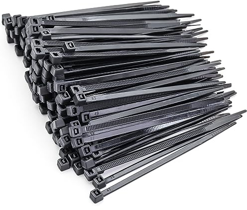 200 Stück Schwarz Kabelbinder Klein, 100 x 3.6 mm MgcTolBox Nylon Kabelbinder Set UV-Beständig für Kabelmanagement, Gartenarbeit, Zäunen