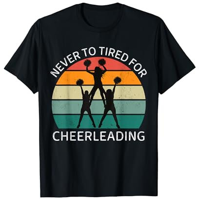 Vintage nie zu müde für Cheerleading Retro Cheerleading T-Shirt