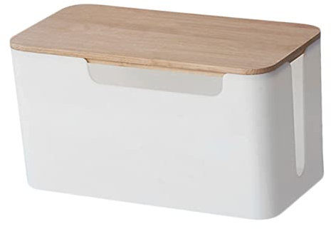 Angoily 1 Stück Karton Aufbewahrungsbox Draht Kabelschacht stöpselkasten Kabelorganisator Kabelmanager Kabelgehäuse Steckdosenbehälter Computerkabel Aufbewahrungskiste Container Abs