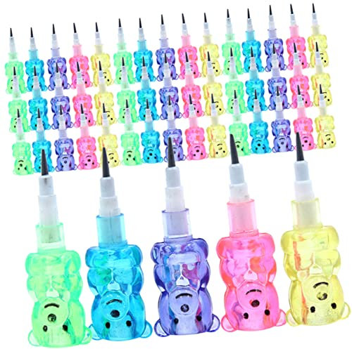 TOYANDONA 10 Stück Stapelbare Bleistifte Für Kinder Cartoon Bär Geformt Niedliche Schulbedarf Bleistifte Geburtstagsgeschenke Party Supplies Kreative Schreibwaren Für Schule Und Zuhause