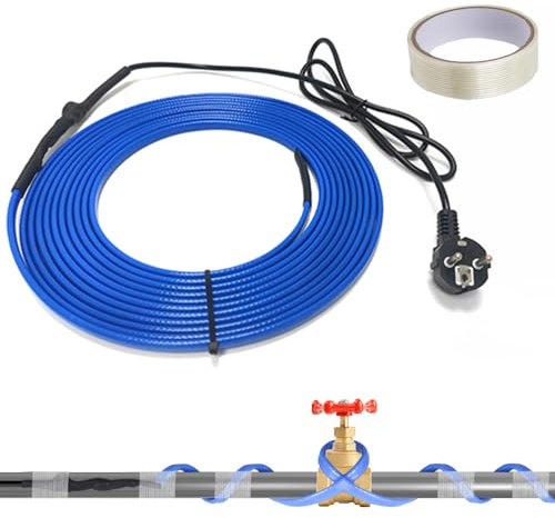 Hojalis 4M Câble Chauffant Antigel, 25W 230V Cordon Chauffant Antigel,Autorégulant Cable Chauffant Antigel,Cable Chauffant Plante, Câble Chauffant Étanche Pour Tuyauterie,pour Protéger Conduites d'Eau