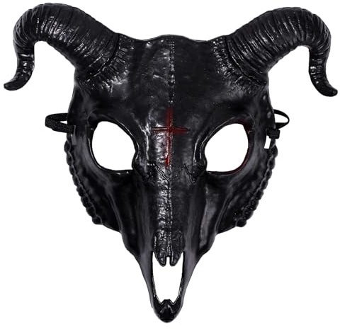 Cupimatch Masque Halloween Adulte,Masque de Chèvre,Masque d'animal pour Cosplay,Halloween,Fêtes