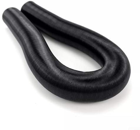 Eawfgtuw Flexibler Aluminium-Luftkanalschlauch, 60–300 cm, für Diesel-Standheizung, 75 mm Durchmesser, hitzebeständiges Rohr für 5 kW, für Webasto für Dometic-Heizungen, Schwarz (80 cm)