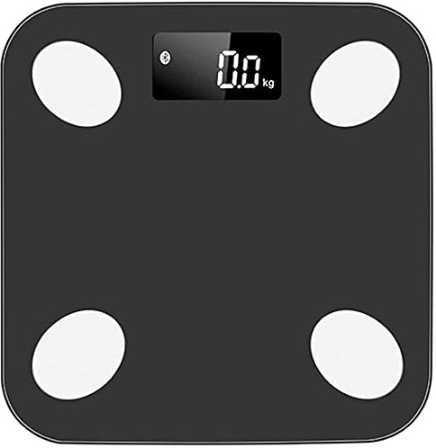 Échelle de graisse corporelle Bluetooth, sans fil intelligent IMC Balance de la salle de bain Balance Composition Corps Moniteur Analyseur de santé pour le poids corporel, la graisse, l'eau, BMI, BMR