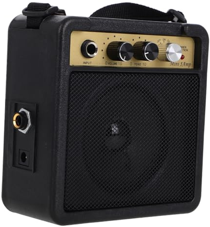 PHENOFICE 5w Mini Electric Guitar Amplifier with Sturdy Construction and Compact Portable Design, Small Guitar Amp for Practice and Daily Use with Plastic and Metal Build
