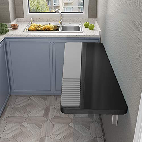 Tavolo pieghevole da parete, multifunzione, scrivania per casa, ufficio, computer portatile, lavanderia, cucina, tavolo da pranzo, banco da lavoro salvaspazio con 4 opzioni di colore (nero, 100 x 30