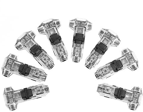 CHILDWEET 8pcs t Type Wire Connector Quick Solderless Tap Terminal Solid 1 Pin Cable Splicer for Vehicle Electrical Wiring Repair