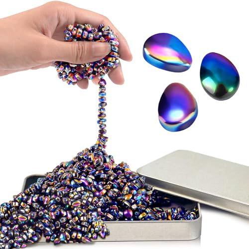 Fidget Toys for Adults, Stocking Stuffers For Teen Boys Metal Squishy Squeeze Toys Cool Gadgets Gift For Teens Quiet Office Desk Sensory Autism Autistic 500pc Fidgets Beads Stones ADHD Ferrite Putty