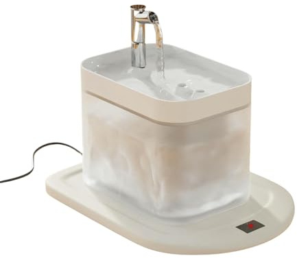 FCDURACORE Fontaine a Eau Chat Dispensateur De Chauffé Circulant Automatique pour Chien-givré-réglementation Européenne
