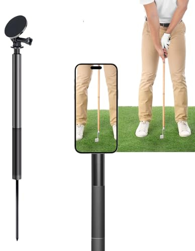 Zhadyu Bastone Monopiede Per Golf | Supporto Telefono da Golf,Supporto Magnetico per Cellulare Altezza Regolabile Estendibile Rotazione 360° per Viaggi Vlog Donne Sport Cucina Casa Video in
