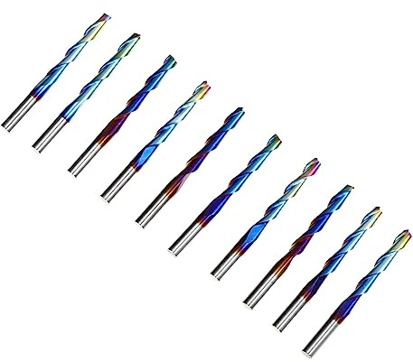 Hemobllo 10 pièces Fraises Cnc Carbure de Tungstène Fraises à Bille pour Gravure de Finition Robustes et Professionnel Outils de Fraisage