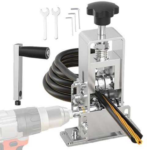 Taladro eléctrico y pelador manual de alambre de cobre para cable de 1 mm ~ 21 mm, soporte para uso con taladro manual y eléctrico, herramienta de pelado de cables con manivela, pelacables manual para