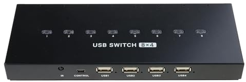 Dispositivo USB para compartir impresión manual, ocho ordenadores, 4 dispositivos para teclados, unidades flash, impresora, computadora, concentradores USB para compartir