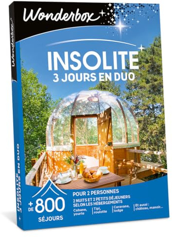 Wonderbox - Insolite - 3 Jours en Duo - Coffret Cadeau - Idée Cadeau Séjours