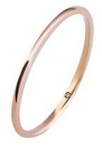 Whoiy Ringe Verlobung Rotgold 18k, Schlicht 0.02ct Diamant Eheringe 750 Echt Gold Trauringe für Damen Größe 47 (15.0)