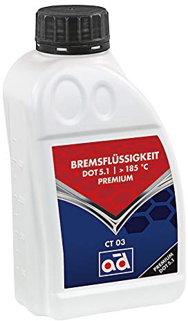 AD Chemie Bremsflüssigkeit Ad Ct 03 Dot 5.1 500Ml Bremse Kupplung Nasssiedepunkt >180°C Siedepunkt >270°C Hydraulik Bremssystem Mischbar Scheiben Und Trommelbremse