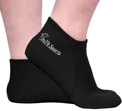 FitsT4 Sports Neoprene Water Socks 3mm Snorkel Fin Anti-Slip Sock Swim Men Women Dive Wetsuit Booties Perfect for Scuba Surfing Kayaking Beach Volleyball Soccer