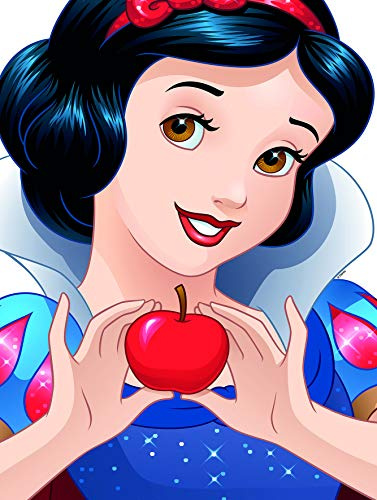 Disney väggbild från Komar | Snow White porträtt | barnrum, babyrum, dekoration, konsttryck | storlek 30 x 40 cm (bredd x höjd) | utan ram | WB057-30 x 40