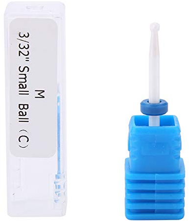 5 Tipi di Punte Trapano in Ceramica, Punte Trapano per Unghie Strumenti per Manicure, Punta per Fresa a Forma di Testa Cilindrica per Trapano per Manicure(Testa a sfera)