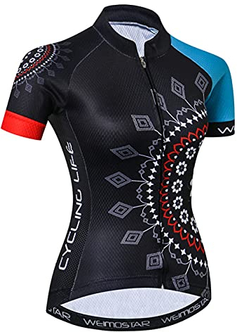 Hotlion Damen Radtrikot Tops Sommer Bike Shirt Kurzarm Fahrradbekleidung CD5731