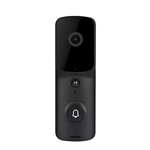 Smart Ring Doorbell Camera HD 1080P Ring Wi-fi Enabled Video Small Wireless Doorbell Support APP Control With Night Vision Visual Video Battery Wifi Smart Doorbell (Color : Black, Size : 1080P)