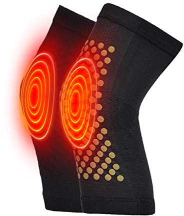 1 par de calentadores de rodilla para hombres y mujeres, rodilleras autocalentantes, banda de rodilla de terapia de calor, banda de rodilla de apoyo, protector de rodilla para el alivio del dolor