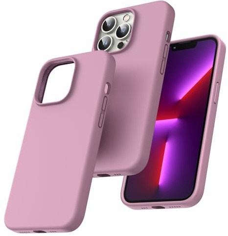 TOCOL für iPhone 13 Pro Hülle Silikon, Stoßfest Anti-Rutsch Anti-Fingerabdruck Kratzfest Handyhülle für iPhone 13 Pro Case, Flieder Lila