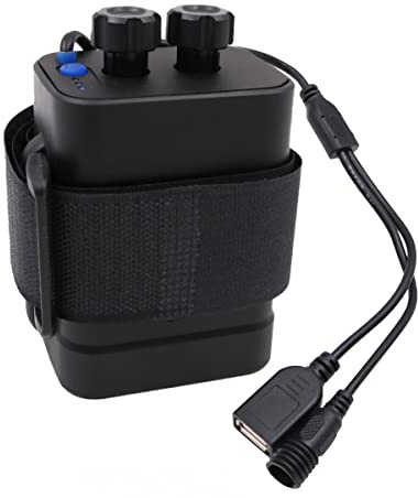 Tiardey 12V Fahrrad Mobile Power Box Batteriehalter 18650 Wasserdichter Akku USB/DC Doppelte Schnittstelle für Fahrrad Fahrradlampe