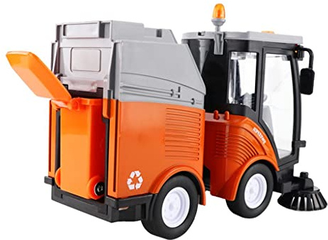 kowaku Straßenkehrmaschine Auto Müllwagen mit Lichtern und Geräuschen Kehrmaschine Spielzeug Kindergeschenke Müllwagen Spielzeug