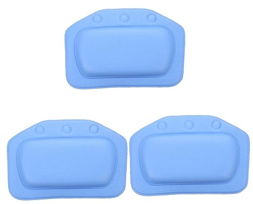 POPETPOP 3stücke Komfortables Badewannenkissen Weichem Schaumstoff Ergonomische Kopfstütze Für Entspannende Im Bad Für Spa Sauna Und Entspannende Unterstützt Nacken Und Kopf Blau