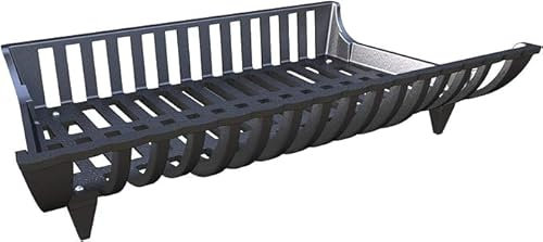 LUNA WAY CAST IRON - Portalegna in Ghisa | Design Moderno | Migliora il Tiraggio del Camino | Impedisce la Fuoriuscita della Legna, Grigio, 60x48x40x15 cm, Ghisa