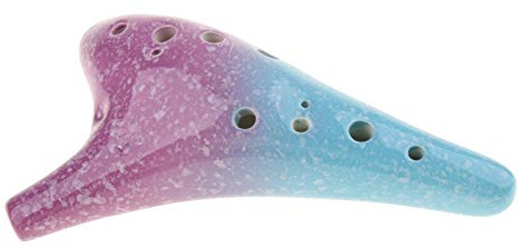 LEIXIUSM 1 Set Colorful Ceramic Glaze 12 Holes AC Alto C Ocarina Vessel Flute Xun (Color : A)