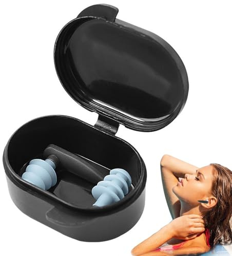 Tapones De Orejas De Silicona Para Natación - Tapones De Orejas De Surf De Silicona 4 Capas | Tapones Para Los Orejos De Diseño Impermeable, Fáciles De Manejar, Cómodos Para La Ducha, Il Nu