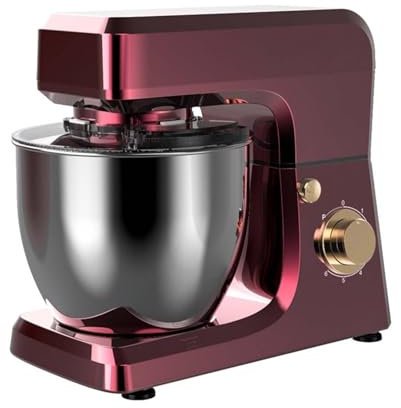 XDLYWUZIQ 1800W Food Mixer Dough Blender, Stand Mixer, 10L Electric Cake Mixer with Bowl, Dough Kneading Machine for Most Home Cooks,Red