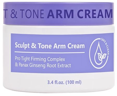 Sculpt & Tone Arm Cream, Skin Tightening Cream Body, Cellulite Creams, Firming Cream for Loose Skin, Crepey Sk in Repair Treatment, Upper Arm Firming Creams, Smooth Wrinkles, Moisturizes
