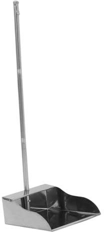 TOKIDNY Recogedor De Polvo De Acero Inoxidable con Mango Recogedor Vertical Resistente para Limpieza Interiores y Exteriores Gran Capacidad y Fácil Manejo