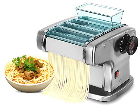 Maker di Pasta elettrica da 135 W, Macchina per Noodle Completamente Automatica, Produttore Commerciale, Copertura Protettiva ABS, Lama Singola