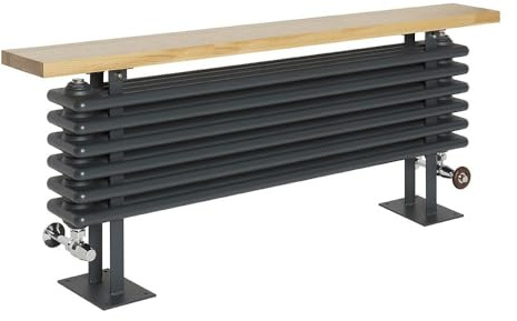 Hudson Reed Regent con Banco - Radiador en Estilo Hierro Fundido 480mm x 1200mm en Antracita