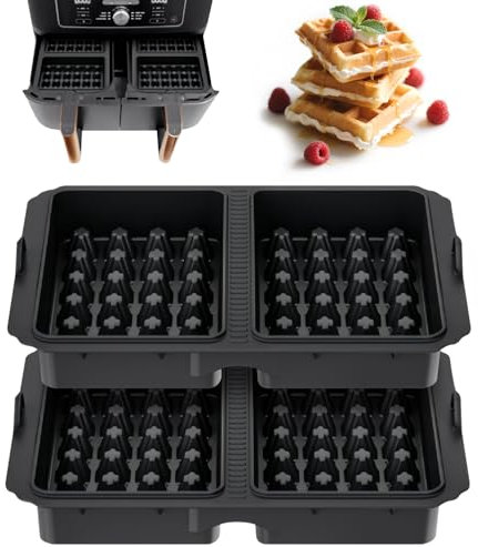 Ninja Heißluftfritteuse Zubehör,2 Stück Waffeleinsatz Heißluftfritteuse Zubehör,Kompatibelmit Ninja AF400EU, AF451EU, SL400EU,AF500DE,Wiederverwendbar