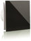Vlano Badlüfter A-GLAS 100 T1 BK Abluftlüfter mit Glasfrontplatte, Einschaltverzögerung, Nachlauf, Rückschlagfolie, 100 mm, Timer, 90 m³/h, IP 44, Schwarz, kugelgelagert