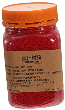 LIOOBO Polvere Floccante Di Moss Artificiale 400ml Per Modellismo Fai Da Te, Decorazioni Paesaggistiche Per Micro Scene, Materiali Per Modelli Architettonici e Scenografie Miniature