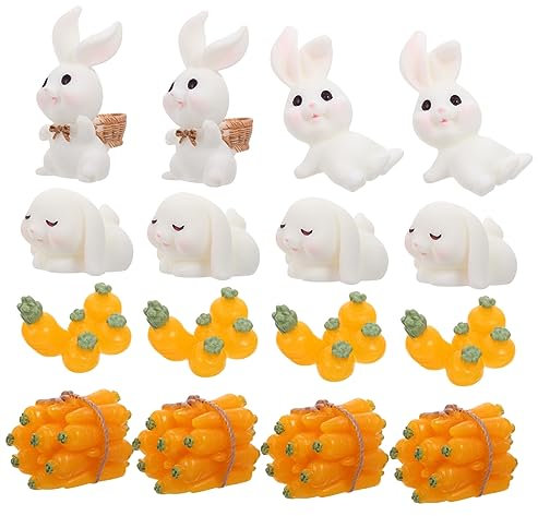 Hemobllo 3 Ensembles Décor de Jardin de Carotte pour Micro Statues de Adorables pour Décoration de Pâques Aménagement Paysager