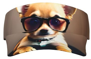 Chihuahua-Hundebrille, Unisex, Sport-Sonnenblende, Baseball-Sonnenhut für Tennis, Outdoor-Aktivitäten