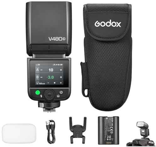 Godox V480 C Wireless Camera Flash for Canon with Touchscreen 2.4G 1/8000S HSS Support ETTL High-Speed Trigger System Compatible with Canon Cameras