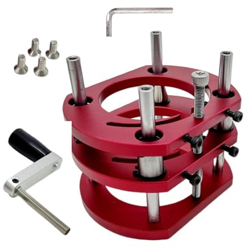 Mesa de fresadora compacta de 51 mm, rango de altura, mecanismo de sujeción de cuatro mandíbulas para carpintería precisa, elevación precisa del enrutador